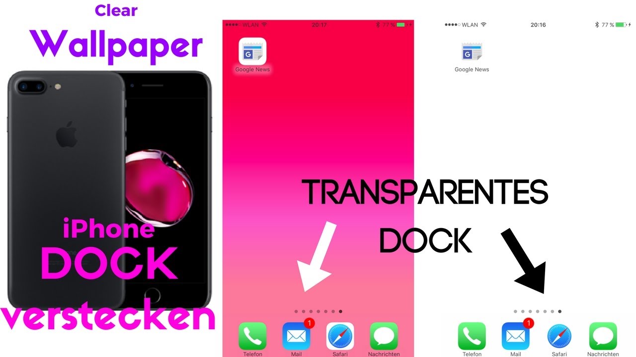 Transpartentes Wallpaper Hintergrundbild Dock Für IPhone